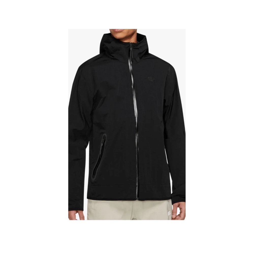 Nike Tech Woven Full Zip Hooded Jacket Black DQ4340-010 Size 2XL New MSRP $165